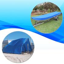 Lona Plástica Azul Impermeável 300 Micras para Multiuso 5X3 mts