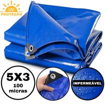 Lona Plastica Cobertura Impermeavel Azul 5x3 Starfer