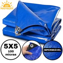 Lona Plastica Cobertura Impermeavel Azul 5x5 Starfer