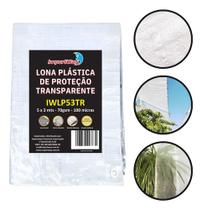 Lona Plástica De Polietileno 5x3 Metros 70g/m² Transparente