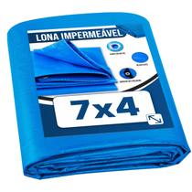 Lona Plástica de Proteção Cobertura Impermeável Azul 7x4 mts - Holtter Home Design