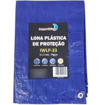 Lona Plástica Impermeável 3x3 Metros Reforçada Multiuso Azul Lona Plástica Impermeável 3x3 Metros Reforçada Multiuso Azul