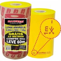 Lona Plastica Maxilona Amarela Reciclada 4X 50M+10M 13Kg 100 Micras 15 Lona Plastica Maxilona Amarela Reciclada 4X 50M+10M 13Kg 100 Micras 15