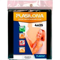 Lona Plastica Plasitap Preta 4X25Mt