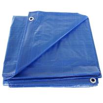 Lona plástica poly 4x7 polyethileno azul impermeável + ilhos