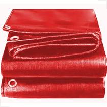 Lona Plástica Vermelha Impermeável 300 Micras Multiuso 3x3