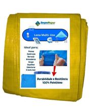 Lona Polietileno 10X8 Grossa 300 Micras Multiuso Impermeável