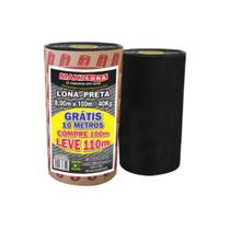 Lona Preta 8 x 110 x 40kg para Construções e Reformas - Proteção de Cargas e Impermeabilização