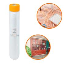 Lona Protetora 60 M² Pega Pó Com Fita Adesiva Bézzer 3 x 20 m Eletrostática Reforma Pintura Obra Móveis Lona Protetora 60 M² Pega Pó Com Fita Adesiva Bézzer 3 x 20 m Eletrostática Reforma Pintura Obra Móveis