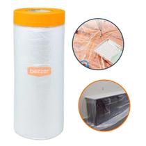 Lona Protetora com Fita Adesiva 105cm x 20m Bobina Plástica 21 m² Cobertura Para Reformas Obras Pinturas Lona Protetora com Fita Adesiva 105cm x 20m Bobina Plástica 21 m² Cobertura Para Reformas Obras Pinturas