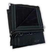 Lona pvc locomotiva preta com argola - 8x4