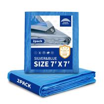 Lona RAINDEWAY 213x213 cm Paquete de 2, 5.5 Mil Impermeable Lona RAINDEWAY 213x213 cm Paquete de 2, 5.5 Mil Impermeable
