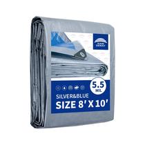 Lona RAINDEWAY 2,16 oz/sq yd impermeável 5,5 mil 2,4 x 3 m prateada/azul Lona RAINDEWAY 2,16 oz/sq yd impermeável 5,5 mil 2,4 x 3 m prateada/azul