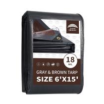 Lona RAINDEWAY Super Heavy Duty, 6 x 15 pés, 18 mil, resistente a UV Lona RAINDEWAY Super Heavy Duty, 6 x 15 pés, 18 mil, resistente a UV