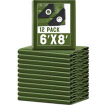 Lona resistente impermeável GliCraft de 6 x 8 pés, 5,5 mil, pacote com 8 Lona resistente impermeável GliCraft de 6 x 8 pés, 5,5 mil, pacote com 8