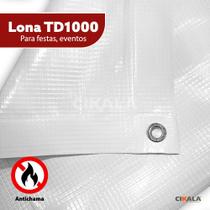 Lona Td1000 Branca 10.5x5.5 Metros Blackout Espessura 500 Micras Vinil Multiuso