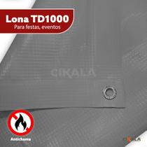 Lona TD1000 Cinza 2x2 Metros Blackout Espessura 500 Micras Multiuso