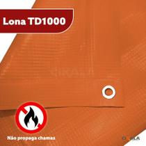 Lona TD1000 Laranja 7x5 Metros Blackout 500 Micras