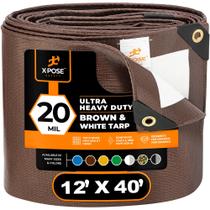 Lona Ultra Resistente Xpose Safety 12x12 m Marrón/Blanco de 20 Mil