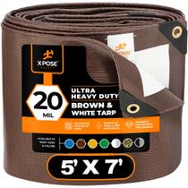 Lona Ultrarresistente Impermeable Xpose Safety 5x7 pies Marrón/Blanco