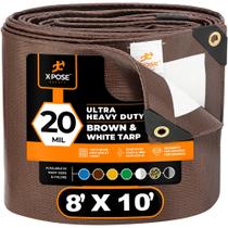 Lona Xpose Safety Ultra Resistente 20 Mil 2,4 m x 3 m Marrón/Blanca