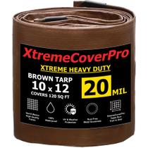 Lona XTREMECOVERPRO Super Ultra Heavy-Duty de 10 x 12 pés marrom Lona XTREMECOVERPRO Super Ultra Heavy-Duty de 10 x 12 pés marrom