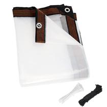 Lona ZYP Heavy Duty Clear 1,8 m x 2,4 m à prova d'água com ilhós