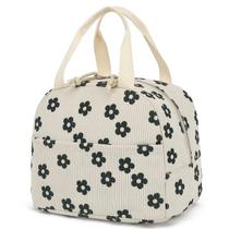 Lonchera Dezcrab de Pana para Mujeres y Niñas, Aislada con Flores Lonchera Dezcrab de Pana para Mujeres y Niñas, Aislada con Flores