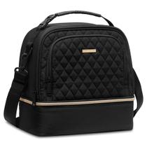 Lonchera Everfun para Mujer con Dos Compartimentos Aislados Negra