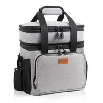Lonchera GLENKEY Doble Piso XL 22L Impermeable Gris Lonchera GLENKEY Doble Piso XL 22L Impermeable Gris