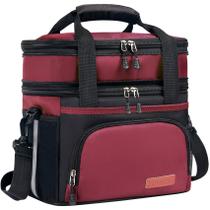 Lonchera JOINGO Grande de Doble Capa Aislada Expandible Roja
