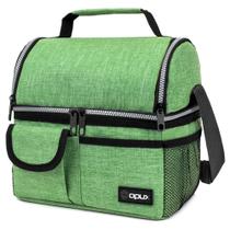 Lonchera Premium Aislada de Doble Piso Verde OPUX