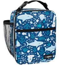 Lonchera Premium Aislada Opux Tiburón Azul para Niños/Adultos Lonchera Premium Aislada Opux Tiburón Azul para Niños/Adultos