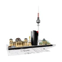 London Architecture Block Set para crianças, brinquedo de tijolo, modelo clássico, presente, 21032