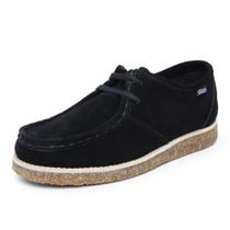 London Black couro Camurça solado em crepe natural London Black couro Camurça solado em crepe natural