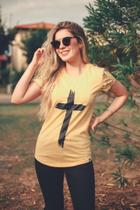 Long feminina "Cruz" - Amarela P Long feminina "Cruz" - Amarela P