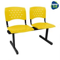 Longarina 2 lugares WP Plus De Plástico Polipropileno LG flex Reforçada Amarela Longarina 2 lugares WP Plus De Plástico Polipropileno LG flex Reforçada Amarela