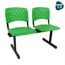 Longarina 2 lugares WP Plus De Plástico Polipropileno LG flex Reforçada Verde Longarina 2 lugares WP Plus De Plástico Polipropileno LG flex Reforçada Verde