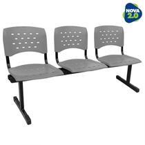 Longarina 3 lugares wp plus lg flex - cinza Longarina 3 lugares wp plus lg flex - cinza