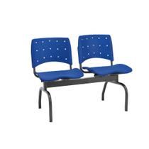 Longarina Ergoplax 2 Lugares Azul - Plaxmetal Longarina Ergoplax 2 Lugares Azul - Plaxmetal