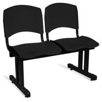 Longarina Plástica 2 Lugares A/E Preto Lara Longarina Plástica 2 Lugares A/E Preto Lara