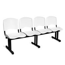 Longarina Plástica 4 Lugares A/E Branco Lara Longarina Plástica 4 Lugares A/E Branco Lara