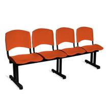 Longarina Plástica 4 Lugares A/E Laranja Lara Longarina Plástica 4 Lugares A/E Laranja Lara