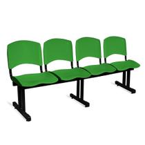 Longarina Plástica 4 Lugares A/E Verde Lara Longarina Plástica 4 Lugares A/E Verde Lara