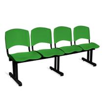 Longarina Plástica 4 Lugares A/E Verde Lara Longarina Plástica 4 Lugares A/E Verde Lara