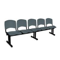 Longarina Plástica 5 Lugares A/E Cinza Lara Longarina Plástica 5 Lugares A/E Cinza Lara