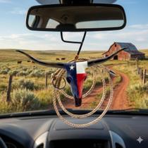 Longhorn retrovisor de automóveis texas country