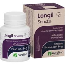 Longil Snacks - 30 Tabletes Mastigaveis - Ouro Fino