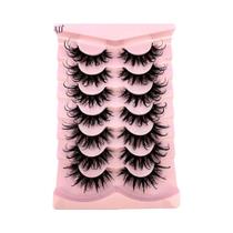 Longo E Grosso Natural 3D Fofo Mangá Cílios 7 Pares Extensões De Cílios Falsos Maquiagem Moda