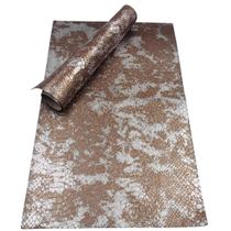 Lonita Marrom e Prata Camuflado 40x24cm 1un Manta Artesanato Chinelo